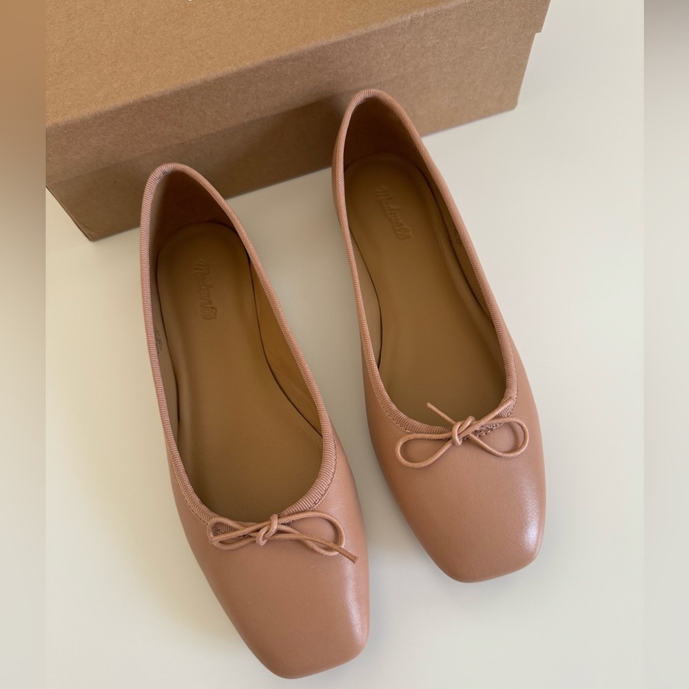 NWT Madewell The Anelise Ballet Flat, Warm Sand - Picture 10 of 12